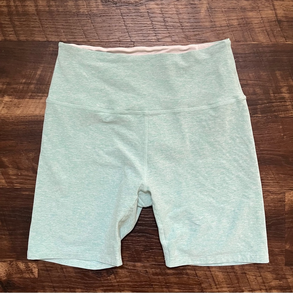 Beyond yoga SD5054 Keep pace blue space dye 7” soft athletic bike short 2XL XXL
